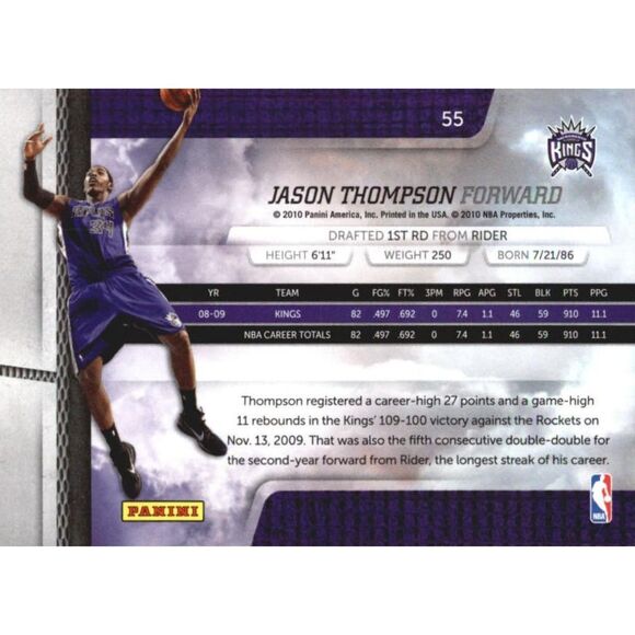 2009 Absolute Basketball Card - #55 Jason Thompson - Picture 2 of 2